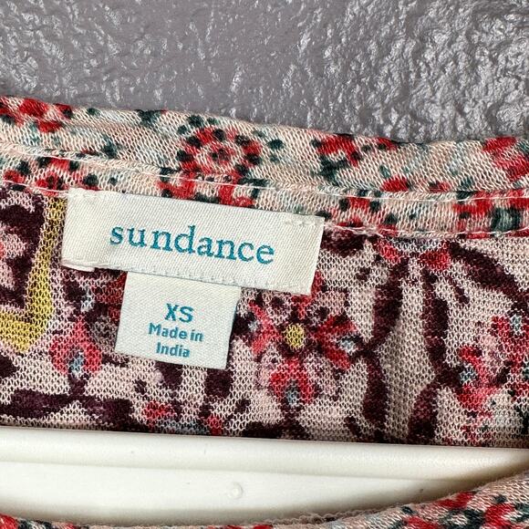 Sundance Womens Josette Linen Boho Top XS Asymmetrical Marrakesh Print - Picture 3 of 5